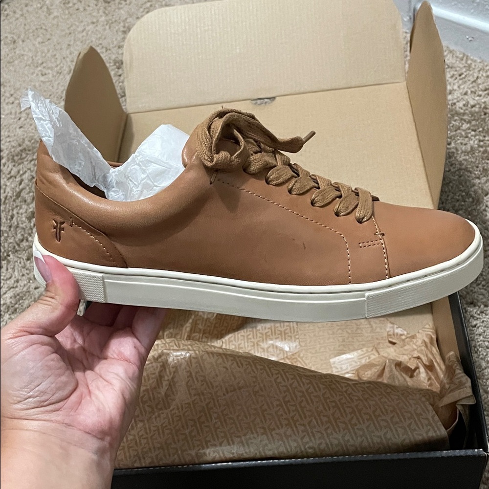 Frye Tan Leather Women's Sneakers